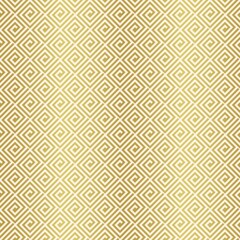 Gold paper for printing.  Seamless pattern. Gold background with decor. Imitation metal foil.