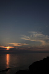 Fototapeta premium 愛媛県 伊予灘の夕日