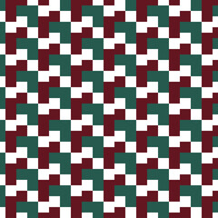 Seamlessly stripes repeats Christmas pattern with dark red and green and white background. Illustration abstract art design.