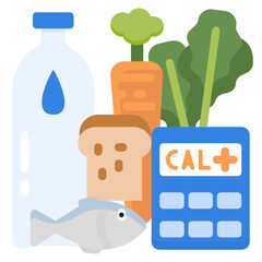 calorie intake flat icon