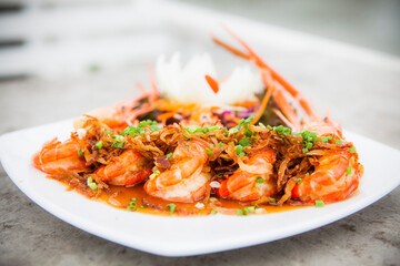fried shrimp on a plate