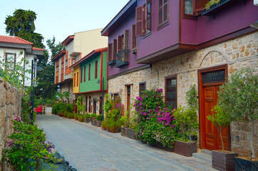 Fototapeta na wymiar Kaleici is the historic city center of Antalya, Turkey