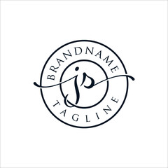 Initial JS feminine logo collections template.