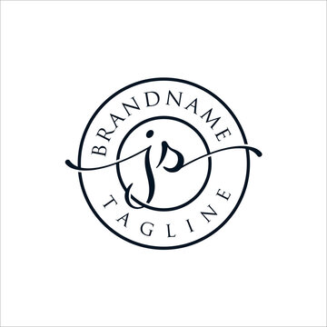 Initial JS feminine logo collections template.