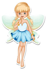 Beautiful fairy cartoon character sticker