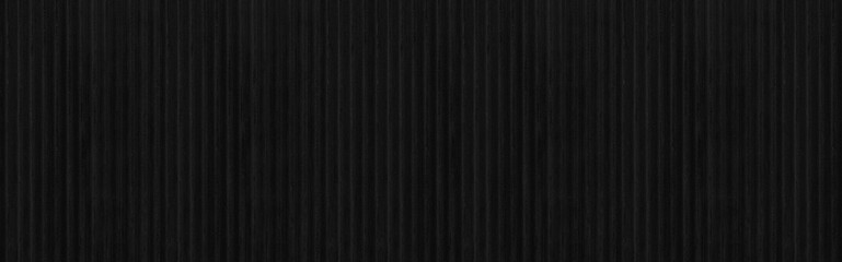 Panorama of Black painted galvanized fence texture and background seamless