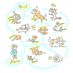 Fototapeta premium 干支の動物たち