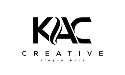 Letter KAC creative logo design vector - obrazy, fototapety, plakaty