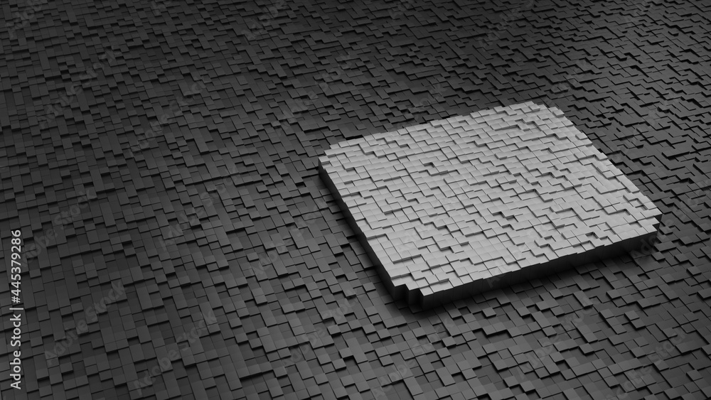 Poster 33d rendering cubes in shape of symbol of england light colored on dark