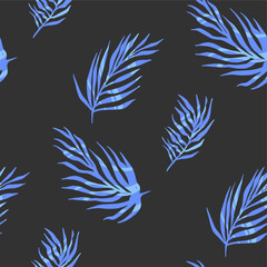 seamless pattern with tropical leaves