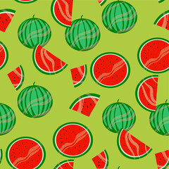 seamless pattern with watermelon