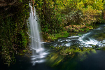 Duden waterfall. It is a group of waterfalls in the province of Antalya. The water from the plant's discharge unit is brought to Dudenbasi again by a long canal, where it forms artificial cascades.