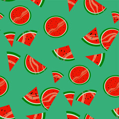 seamless pattern with watermelon