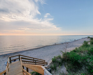 Obraz premium Beach Shore at Night