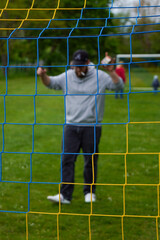 soccer player kicking the ball