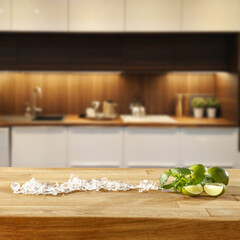 Summer background of free space and ice cubes 