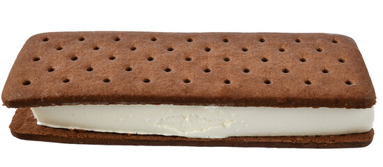 ice cream vanilla sandwich in chocolate chip cookies