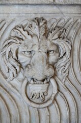 Tomb sculptures in the Monumental Cemetery at the Leaning Tower of Pisa