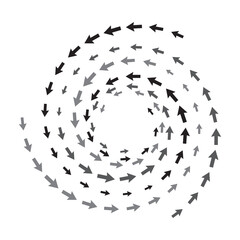 Arrows in spiral. Can be used as icon or logo.