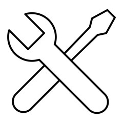 Vector Repair Outline Icon Design