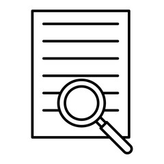 Vector File Search Outline Icon Design