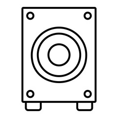  Vector Subwoofer Outline Icon Design