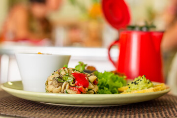 Delicious and healthy vegan pasta dish