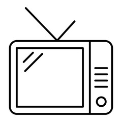 Vector Television Outline Icon Design