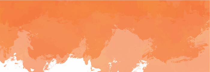 Orange watercolor background for textures backgrounds and web banners design