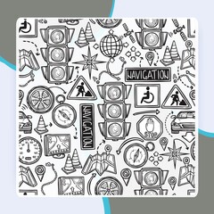 Navigation Seamless Pattern vector design illustration