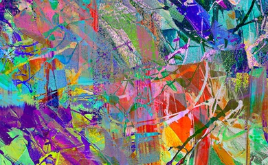 Fotobehang Graffiti abstract background with watercolor  © reznik_val