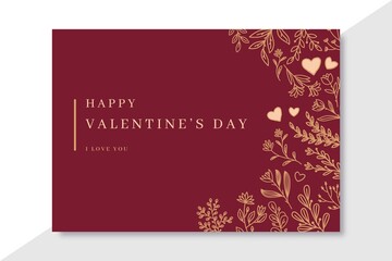 Doodle Elegant Valentines Day Cards Template