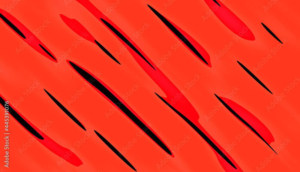 Poster minimalist diagonal lines abstract design with black lines on a red background