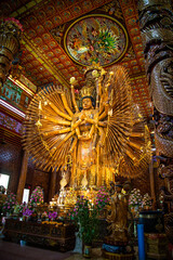Fototapeta na wymiar Wat Metta Thamrat or Wat Metta Tham Photiyan in Kanchanaburi, Thailand