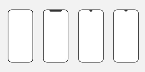 Smartphone. Phone. Template mobile phones, isolated. Vector illustration