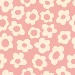  naadloos patroon met vintage vector hip bloemen. moderne elementen. gestileerde bloemen silhouetten op een roze achtergrond. oppervlaktedesign, textiel, briefpapier, inpakpapier en omslagen © Evgeniya Khudyakova
