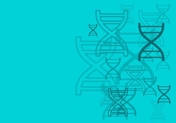 Concept of biochemistry with abstract dna symbol