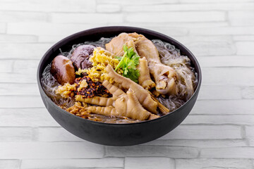 Vermicelli noodles with chicken tasty Asia food