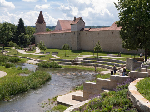 das romantische Berching am Altm&uuml;hlradweg (Franken)