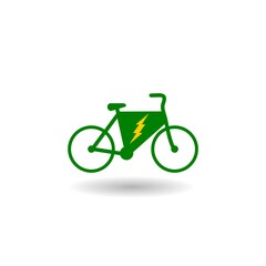 Fototapeta premium Electric bicycle icon with shadow