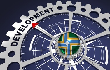 Global business and economic solutions concept. 3D illustration