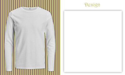 Long sleeve white t-shirt design,  kaos polos lengan panjang