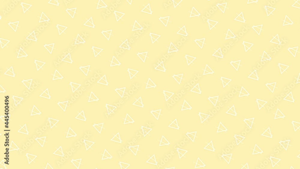 Aufkleber rows of white triangular silhouettes rotating on changing color background. motion. geometric symmet
