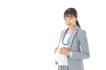 妊娠中の若いビジネスウーマン