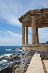 Rotunda view point of Cami de Ronda along Costa Brava in S'Agaro, Spain