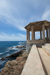 Fototapeta premium Rotunda view point of Cami de Ronda along Costa Brava in S'Agaro, Spain
