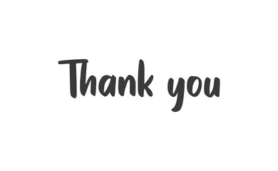 Thank you quote. Hand drawn calligraphic lettering. Modern Calligraphy for thanks message. Vector illustration.
