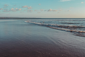 calm wave, blue ocean and blue sky daylight, tropical beach