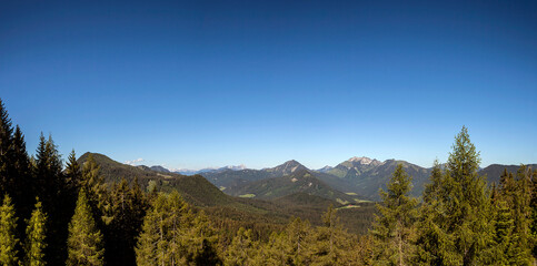 Fototapeta na wymiar Panorama view from Pendling mountain in Tyrol, Austria