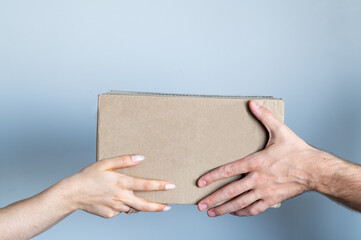 The courier delivered the package to the recipient.